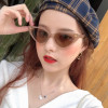 Fashionable retro brand sunglasses, glasses, 2021 collection, cat's eye, European style, internet celebrity