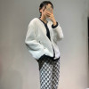 2020 winter new pattern Back letter relief Embossed velvet Mosaic Fur imitation Hair Plush coat 0353