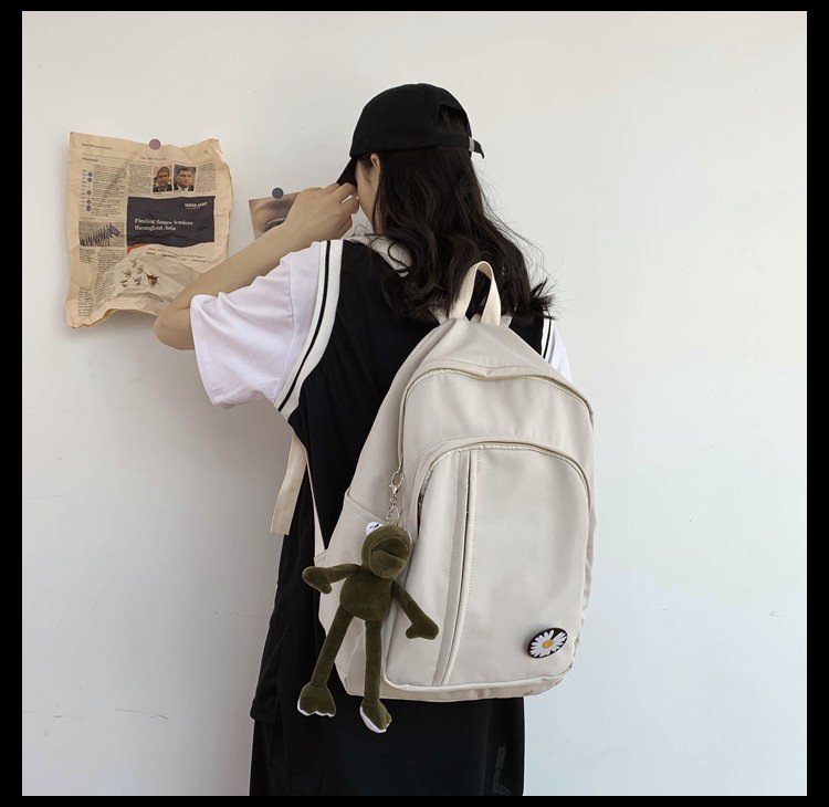 Schult Asche Frauen 2020 Neue Koreanische Version Des Campus Große Kapazität Einfarbige Rucksack Ins Einfache College-stil All-match-rucksack display picture 37