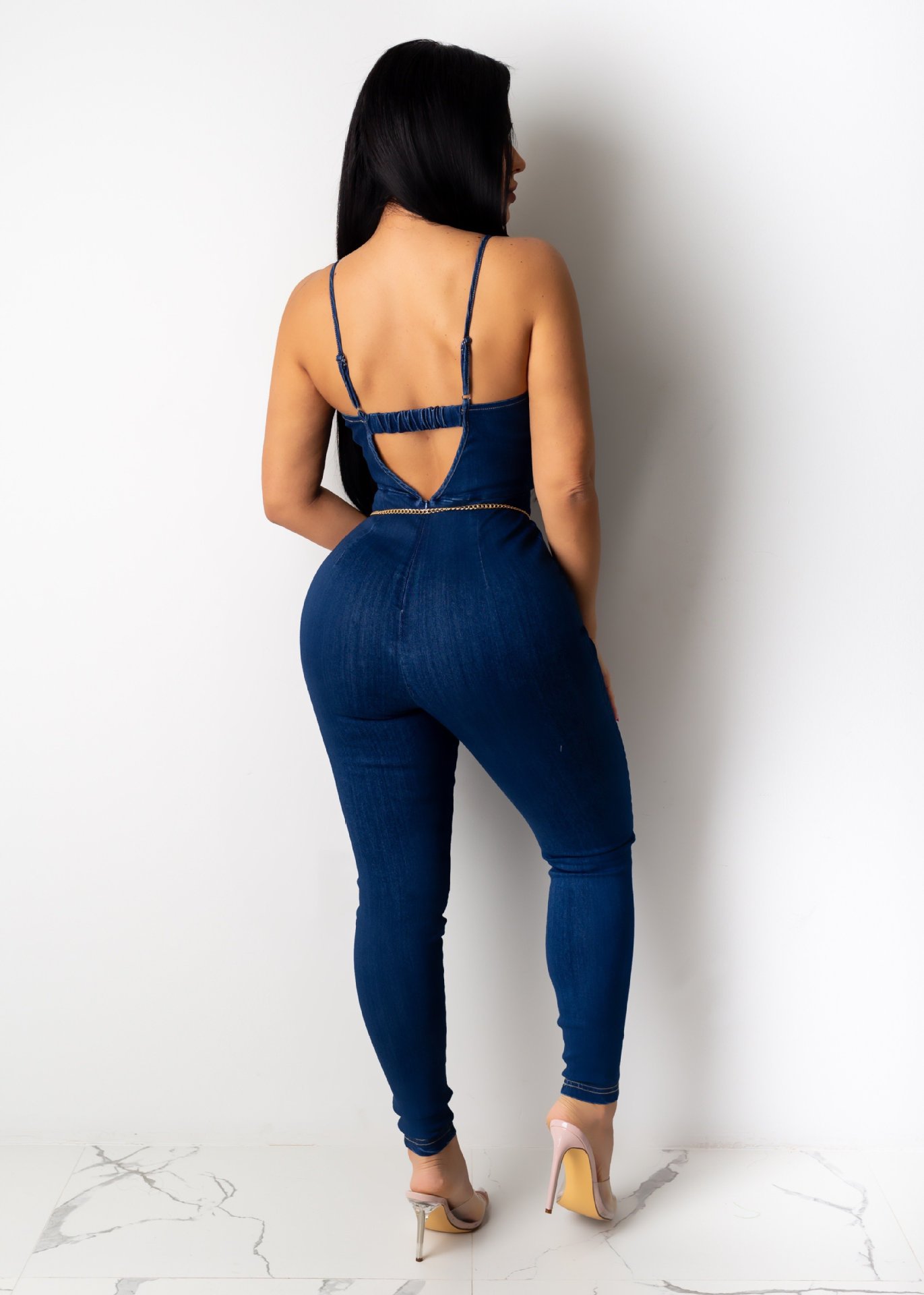 Sexy Suspenders Denim Jumpsuit NSSJW59331