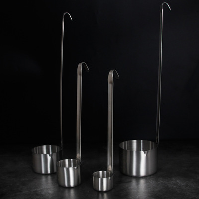 304酒提 不锈钢量酒器中式酒吊子无磁长柄打酒器圆柄扁柄酒勺加厚|ms