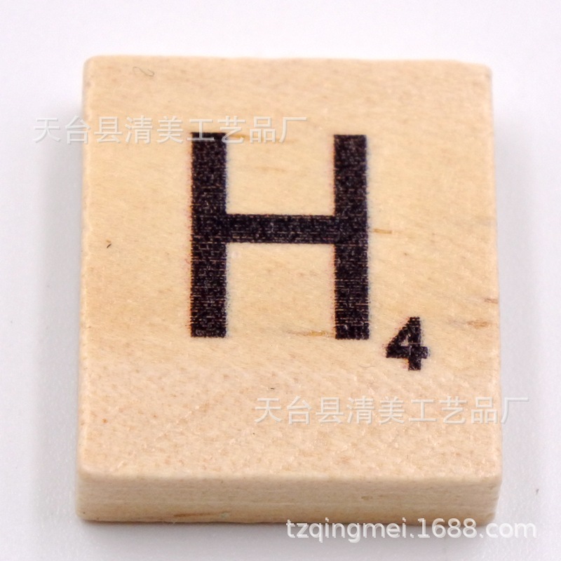 Cubo de pino 26 letras en inglés madera natural letras en inglés unidad 26 letras piezas de madera letras en inglés