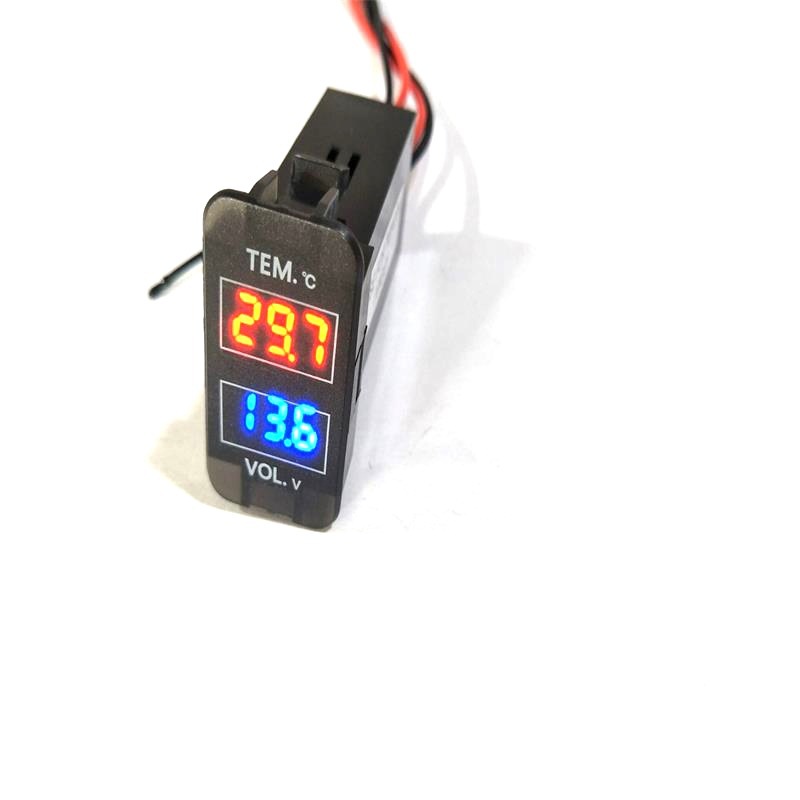 适用于大丰田车改装配件 二合一温度电压表 LED数字显示 配线束