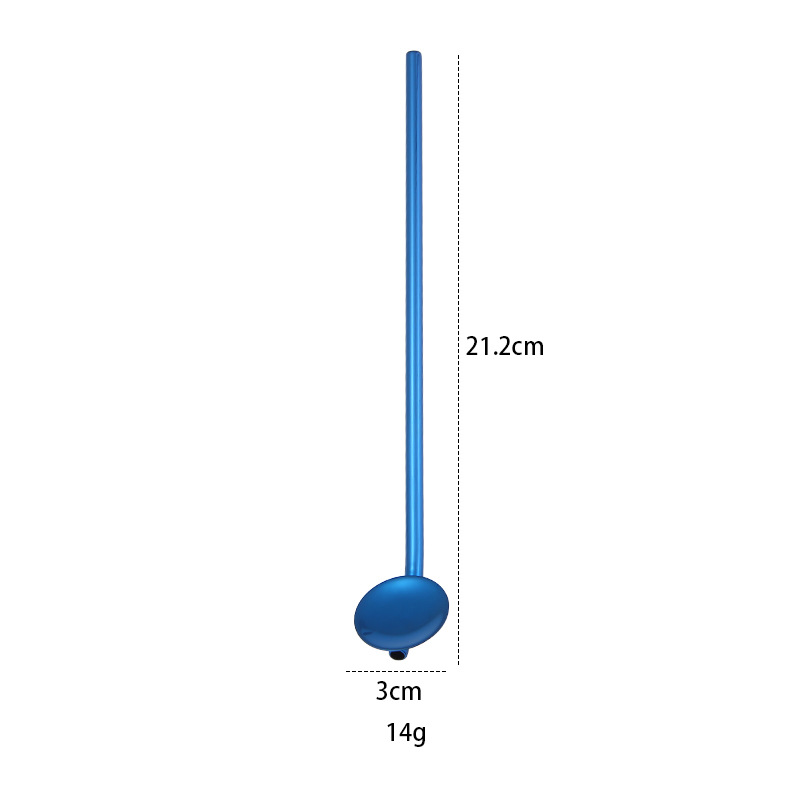 304 파란 빨대 숟가락