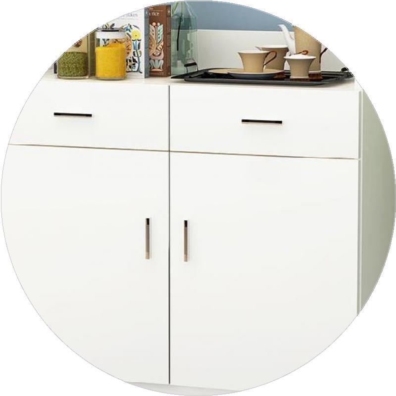 现代实木碗柜家用厨房茶水柜客厅放碗茶柜北欧餐边柜小户型薄款饭|ru