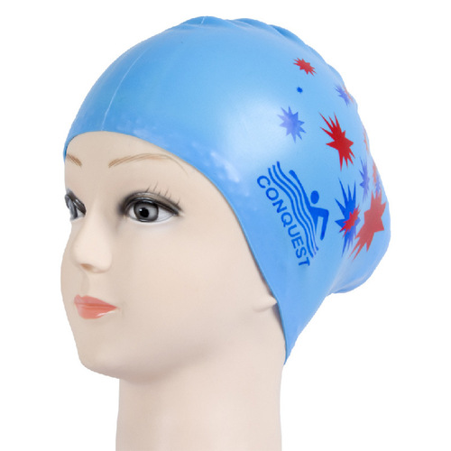 Ladies Long Hair Swim Cap Adult Silicone Comfort Waterproof Hair Ear Protection Large Swimming Gear Hot Spring Cross-border