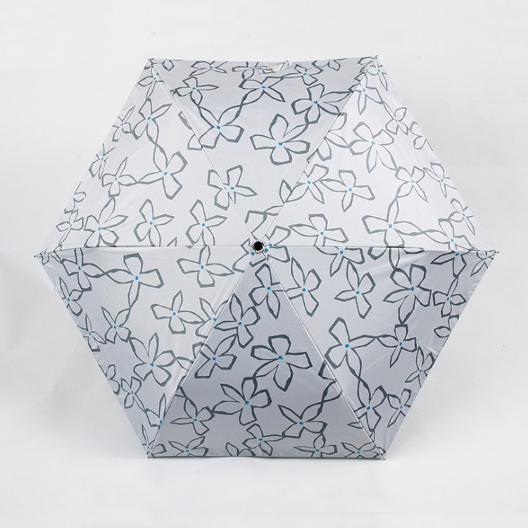 创意弯钩雨伞便携三折叠黑胶雨伞图案遮阳防晒防UV晴雨伞定伞批发