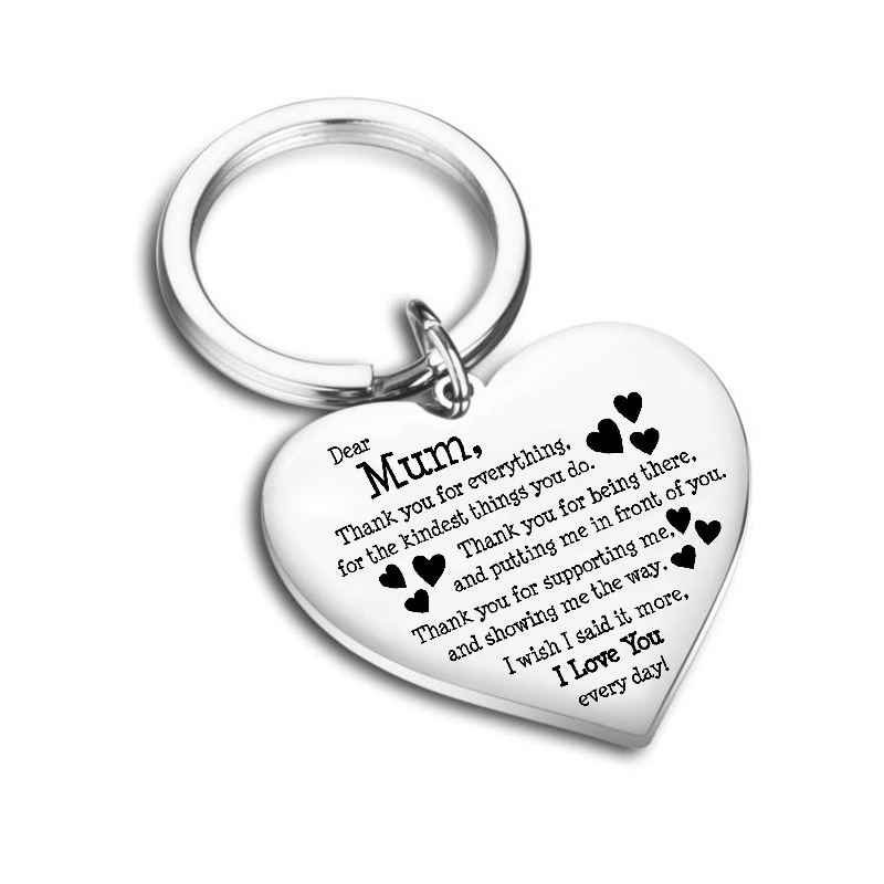 Mama Letter Heart Shape Metal Mother's Day Women's Bag Pendant Keychain display picture 2