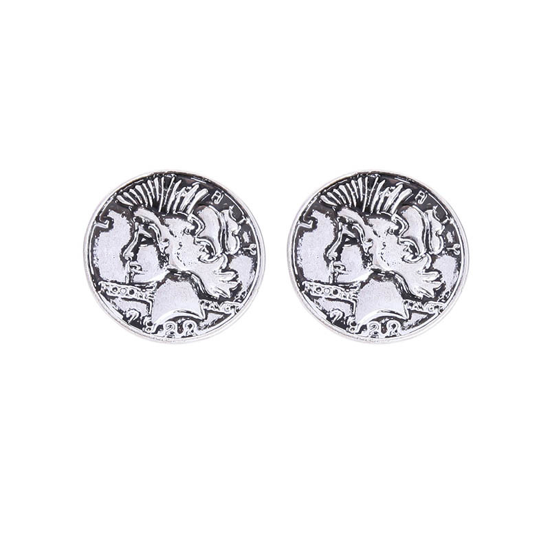 Créative Visage Humain Boucles D&#39;oreilles Mode Sauvage 925 Argent Boucles D&#39;oreilles Aiguille Féminin Géométrique Boucles D&#39;oreilles En Gros Nihaojewelry display picture 8