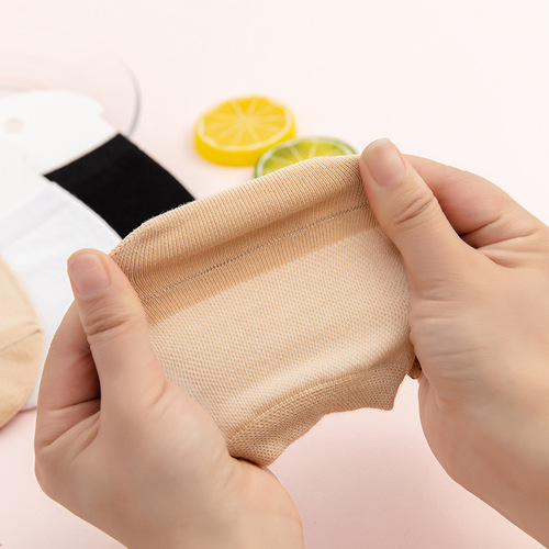 Mesh dotting half-length sock sleeve, half-palm sock, thin model, anti-slip with silicone, invisible boat sock, front half-palm sock for children