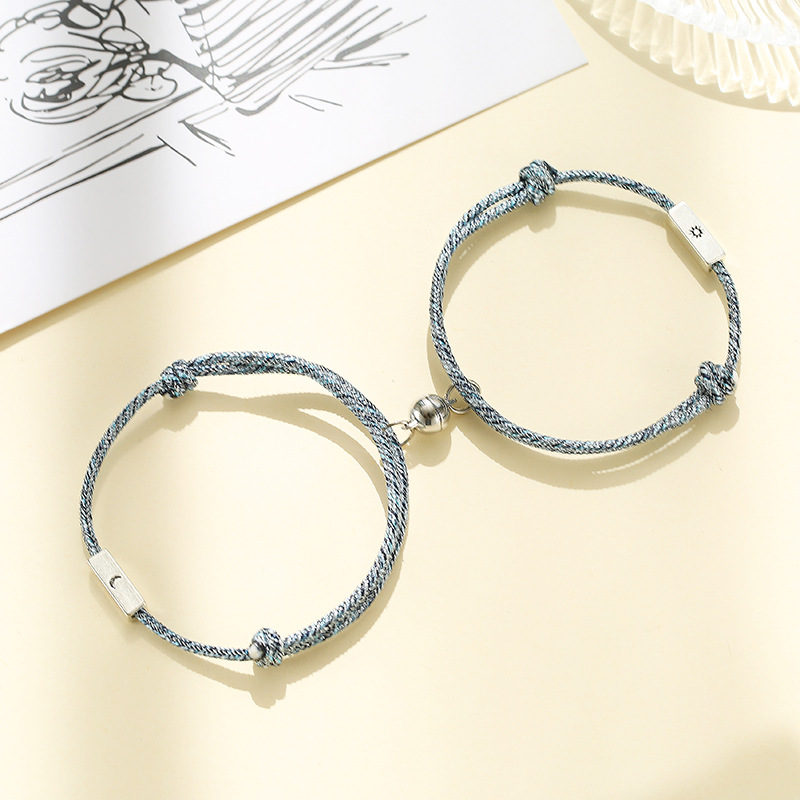 Wholesale Jewelry Alloy Sun Moon Couple Bracelet Set Nihaojewelrypicture6