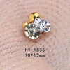 Diamond for manicure, metal accessory with rhinestones for nails, shiny nail decoration, nail stickers, Japanese and Korean