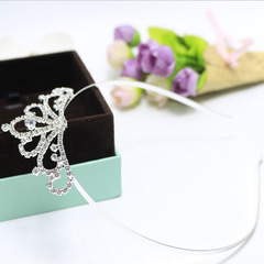 Children's Crown Headpiece Princess Girls Child Crown Crystal Big Hairpin Little Girl Birthday Hair Accessory Performance Fashion Show Props