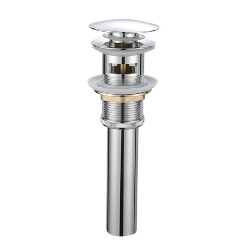 European-style sink copper large jump undermount faucet without holes push-button glass basin face wash basin water removal accessories chrome