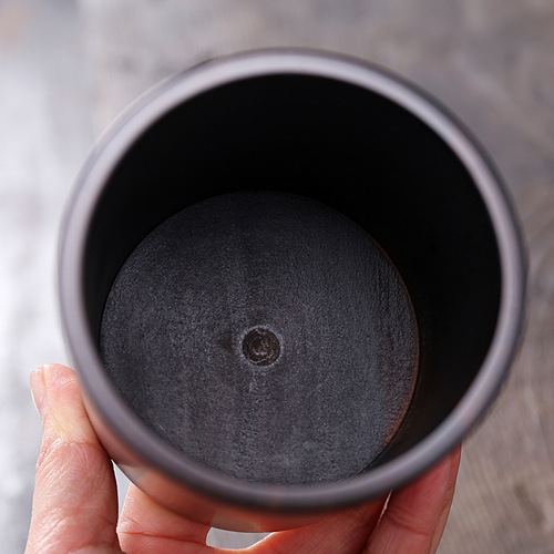 Ebony Six Gentlemen Tea Ceremony Accessories Pen Holder Tea Bucket Kung Fu Brass Whole Solid Wood Log Parts Kung Fu Tea
