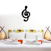 Creative fashion notes mirror living room hanging bell 3D personalized wall clock acrylic wall clock