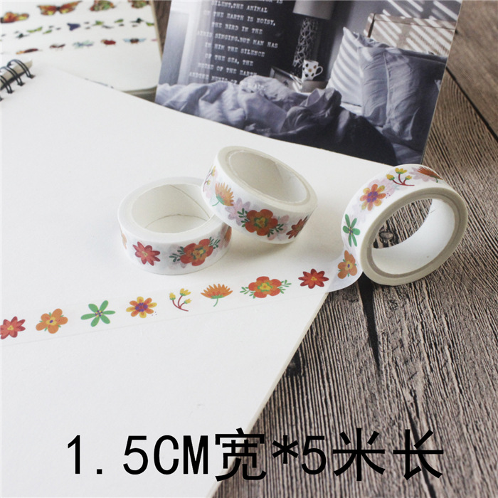 Animal y planta diario cinta lindo diario pegatinas y cinta de papel color material fresco chica corazón di Decoración