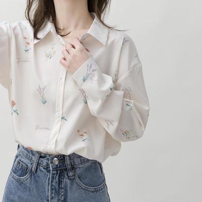 shirt Spring 2020 new pattern design jacket Korean Edition Cold Long sleeve Chiffon shirt