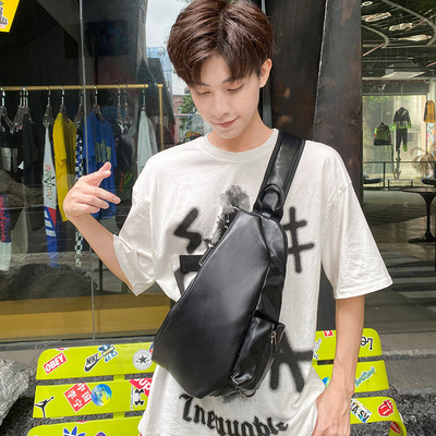 胸包男单肩包街头韩版挎包潮牌2021新款高档男包休闲时尚小背包|ru