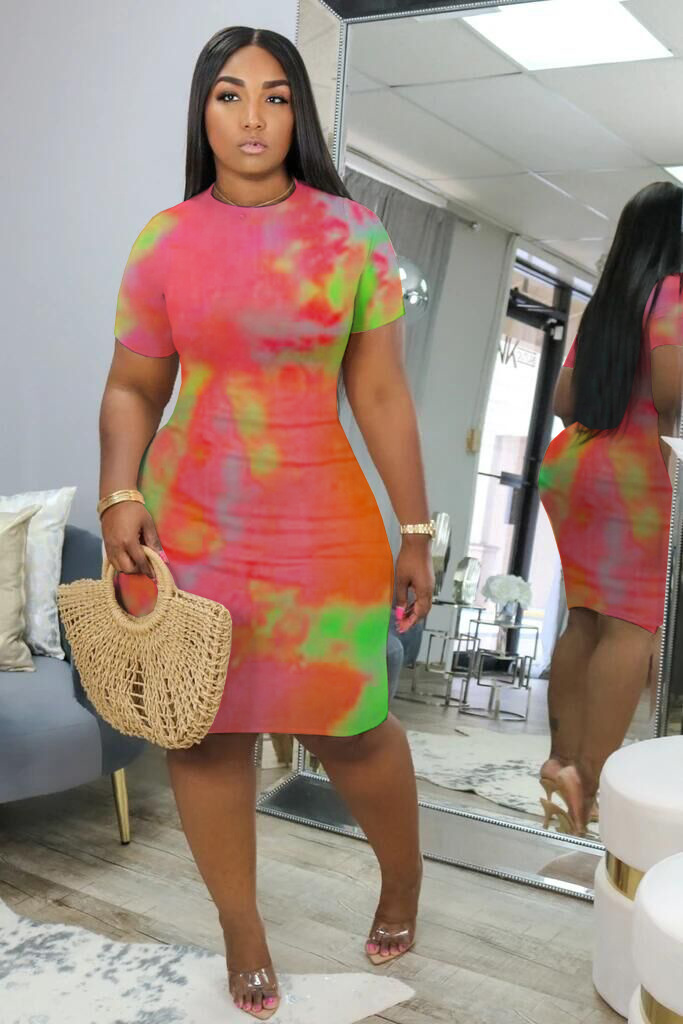 sexy cute tie-dye tight dress NSFNN60177