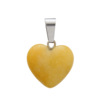 Organic carved pendant handmade, natural ore heart shaped heart-shaped, crystal necklace, accessory