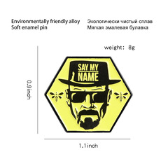 say my name 搪瓷琺瑯別針 歐美影視劇絕命毒師翻領背包胸針批發