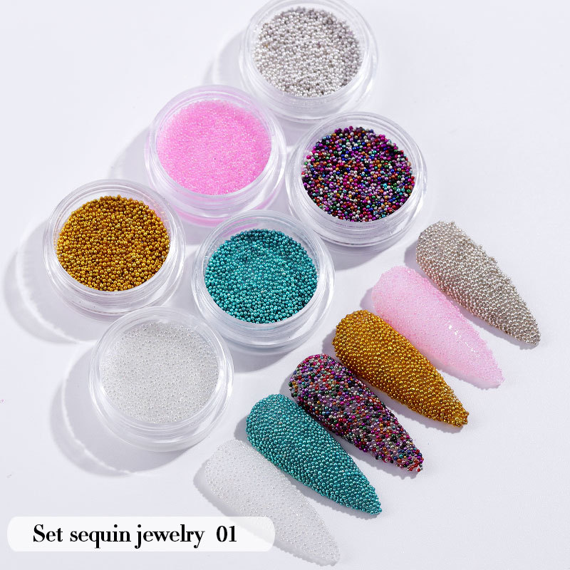 Mode Couleur Unie Paillette Accessoires Pour Ongles 1 Jeu Nail Fournitures display picture 5