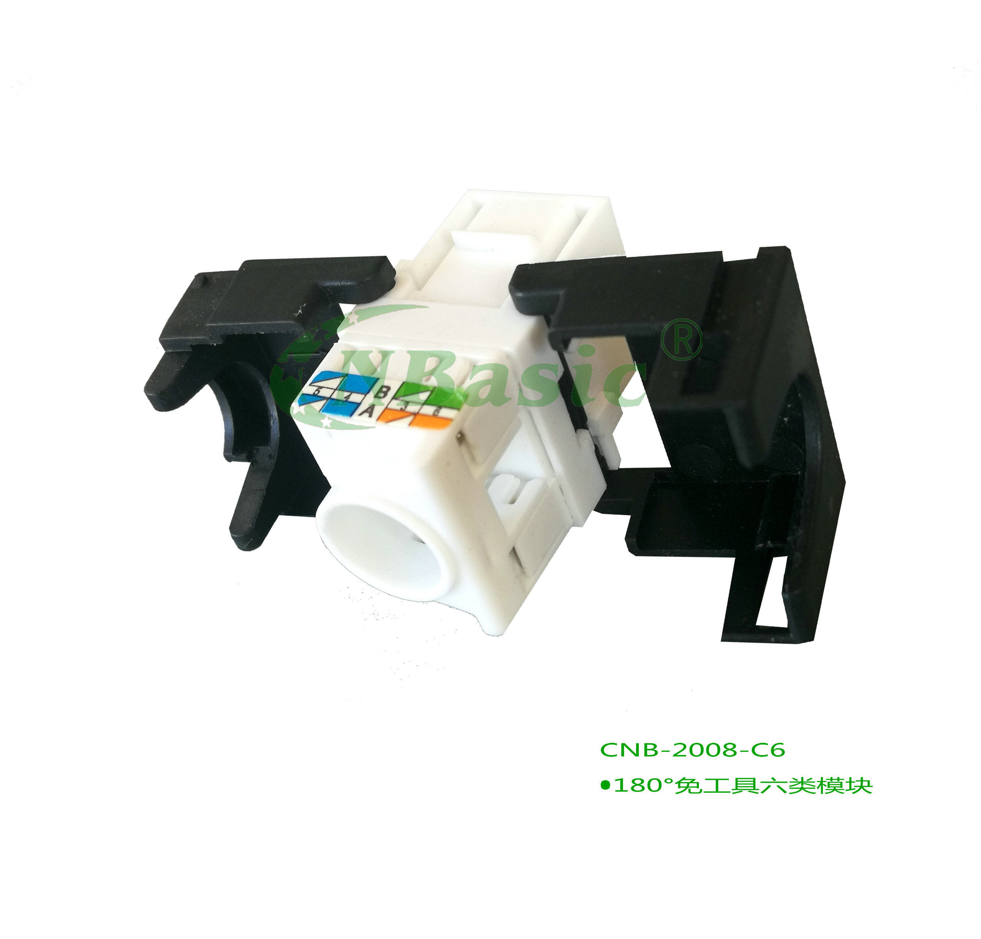 180°免工具六类CAT6网络模块
