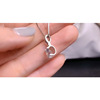 Pendant, platinum necklace, one carat, silver 925 sample, simple and elegant design
