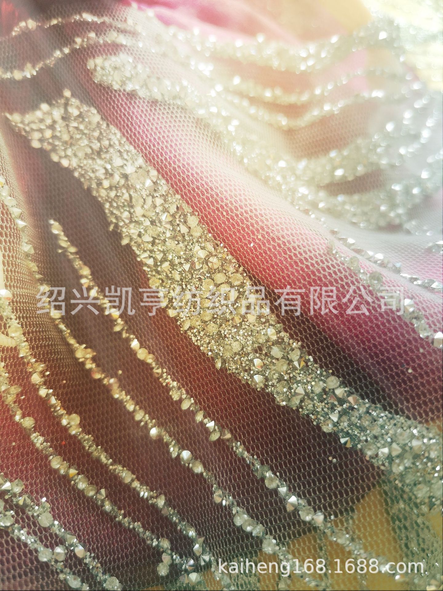 新工艺网纱烫金烫宝石钻