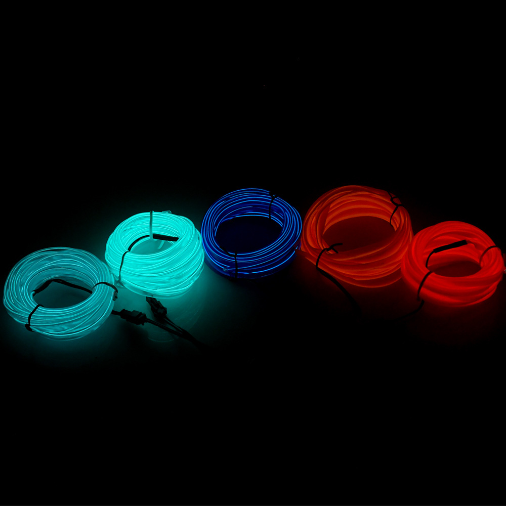 Transfronterizo nuevo el borde del coche LED luz fría atmósfera coche barra de luz Clip-tipo de lámpara de gas luminosa 5 M