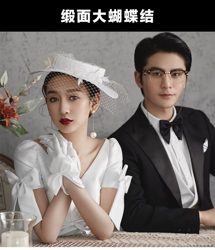 Bridal gloves lace red white wedding gloves wedding wedding gloves short long satin gloves