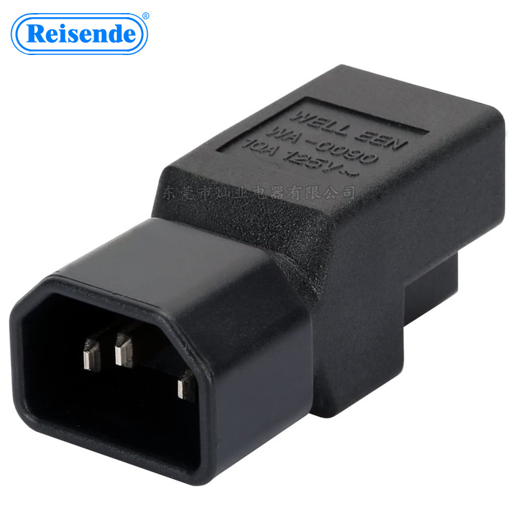 服务器PDU转接头C14品字转两脚国标美标插座IEC320-C14 TO 5-15R