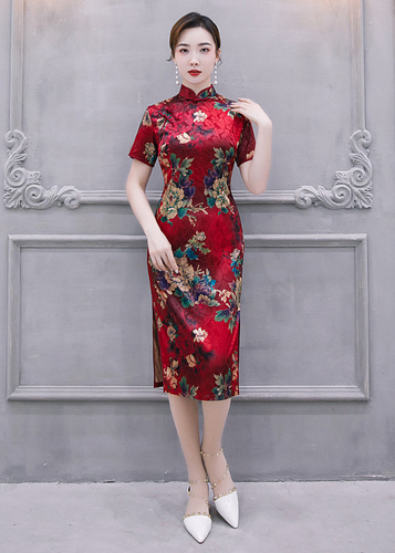 Chinese Dresses Qipao for women robe chinoise cheongsam A long cheongsam dress for women