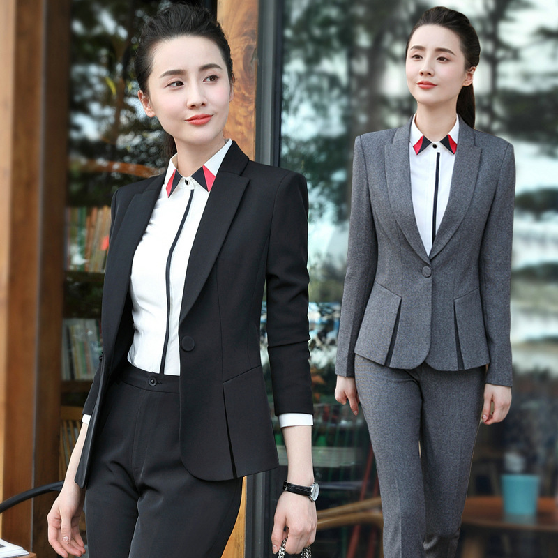 2020 Korean style spring, autumn and winter new long-sleeved small suit women's suit suit elegant jacket professional workwear 935