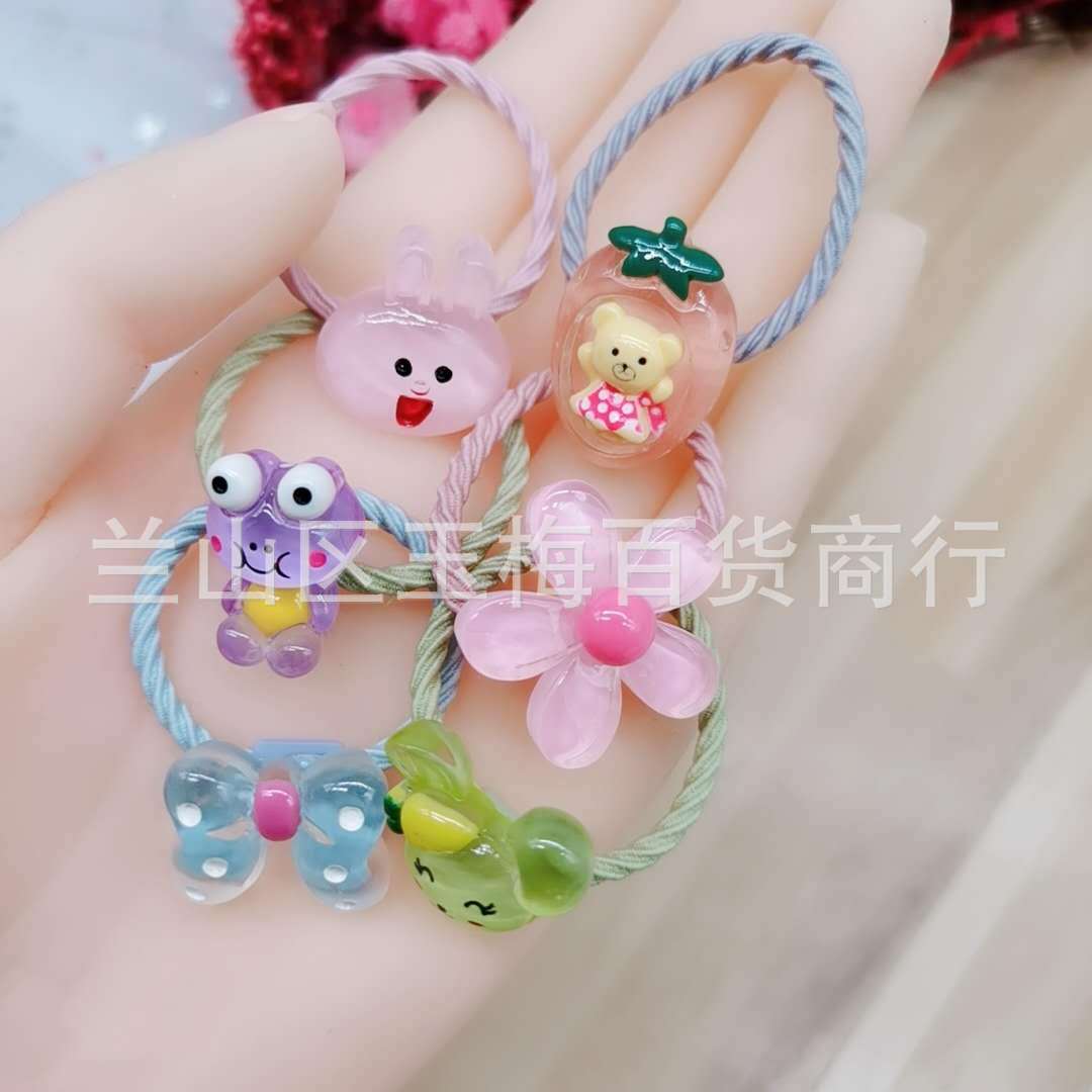 Acrylic cartoon children's hair rope