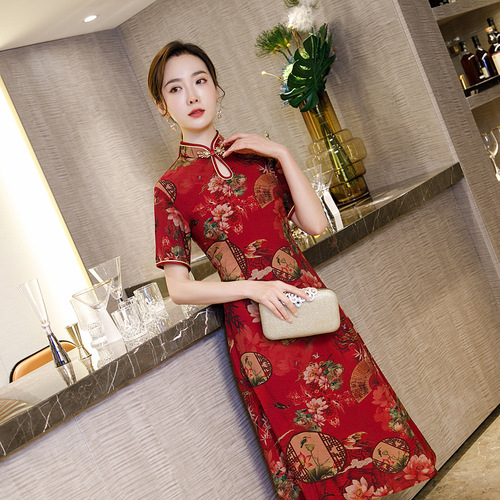 Chinese Dresses Qipao for women robe chinoise cheongsam Jima Qipao Han suit jacket wedding dress