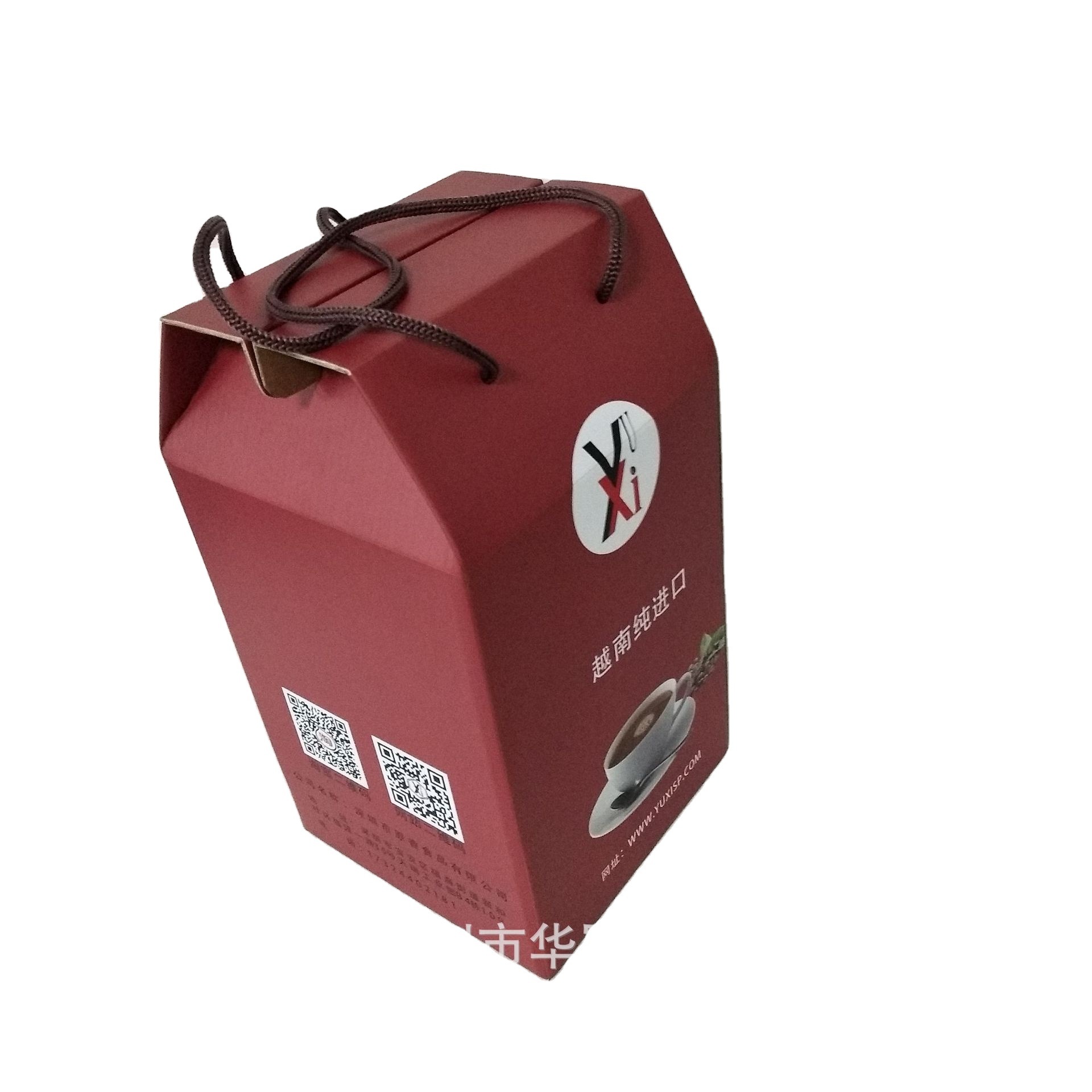 供应 咖啡外包装礼品盒 开窗手提盒 咖啡外包装盒可定 制尺寸logo