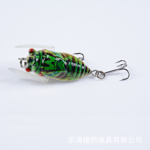 Lure bait insect bionic bait cicada 5cm/6.2g painted plastic fishing bait manufacturer wholesale fake bait cross-border water surface