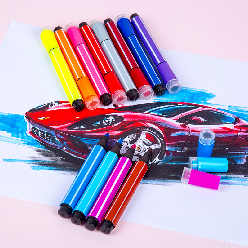 277 sello hexagonal acuarela pluma estudiante pintura de los niños diseño creativo regalo 36 color lavable color pluma