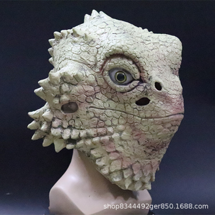 Capucha de animal máscara de lagarto Halloween horror máscara Linda Cosplay accesorios en vivo 2020 Nuevo