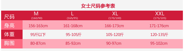 5尺码表女3