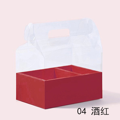 Oferta especial: Caja de regalo de flores para el Festival del Medio Otoño, caja de flores plegable de PVC transparente, cesta de regalo de flores, caja para pastel de flores, popular en línea