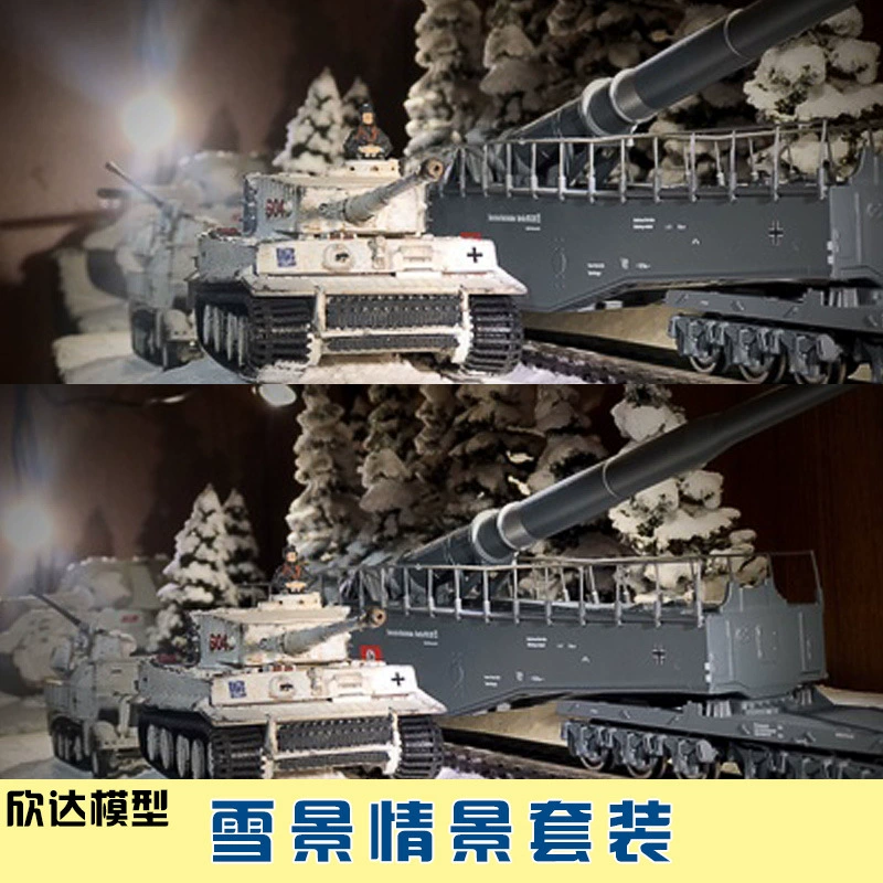 Snow scene set Sand table model sand table building model material DIY hand -made
