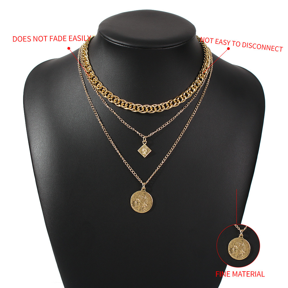 Fashion New  Multi-layer Item Decoration Fashion Necklace Nihaojewelry Wholesale display picture 1