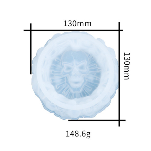 Proud DIY Crystal Epoxy Ashtray Mold New Skull Ashtray Mold High Mirror Handmade