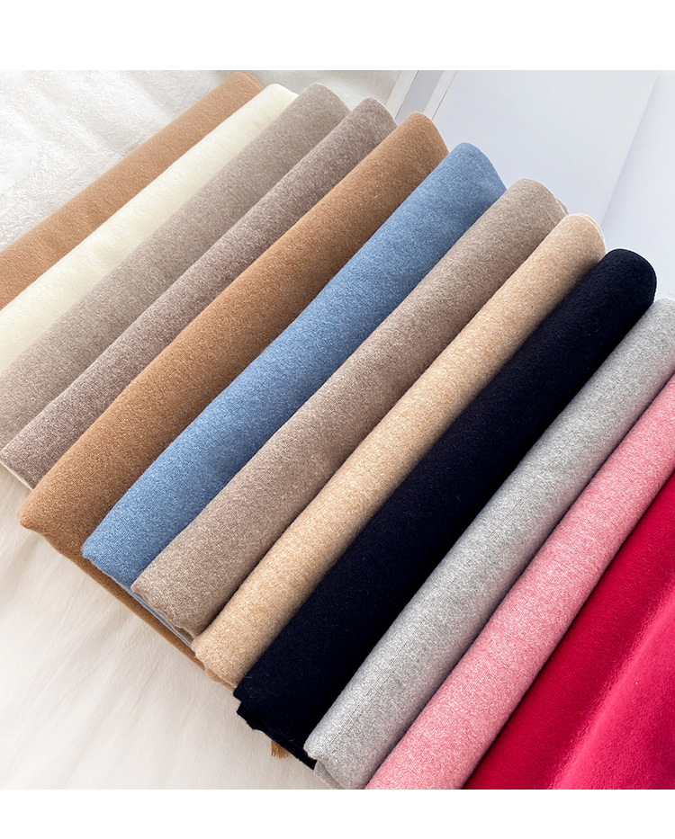 Scarf Solid Color New Cloud Imitation Cashmere Shawl Solid Color Letter Warm Scarf display picture 6