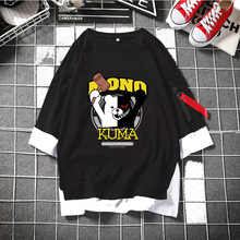 弹丸轮舞 弹丸论破 黑白熊动漫二次元周边T恤休闲假两件五分短袖