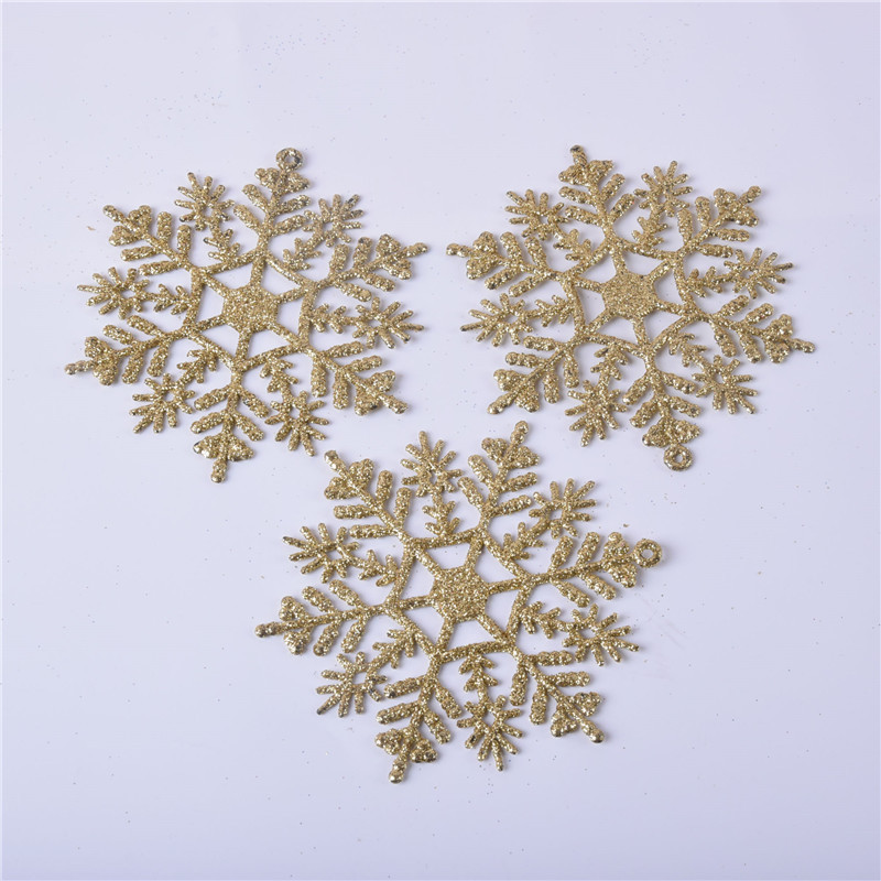 Decoraciones de Navidad acrílico 10cm copo de nieve Navidad suministros decoración árbol de Navidad colgante polvo suelto al por mayor