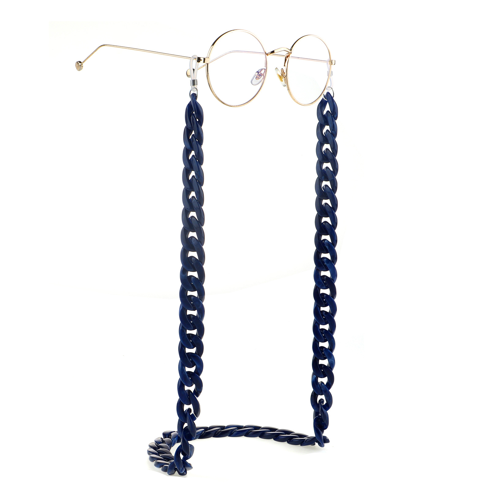 38g Weight Pink, Blue Color Fashion Acrylic Leopard Print Tortoiseshell Amber Two-color Glasses Chain 无